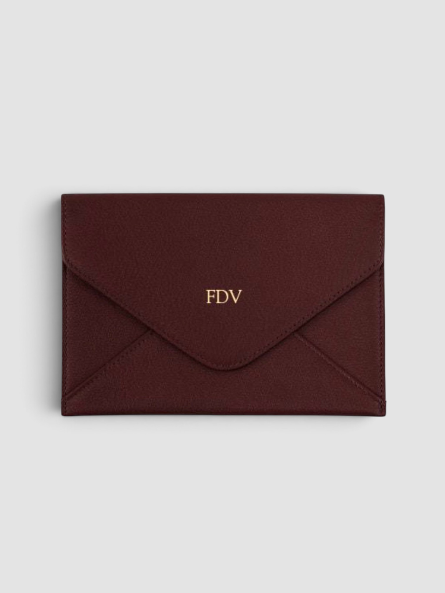 Leatherology A6 Envelope Pouch in bordeaux.