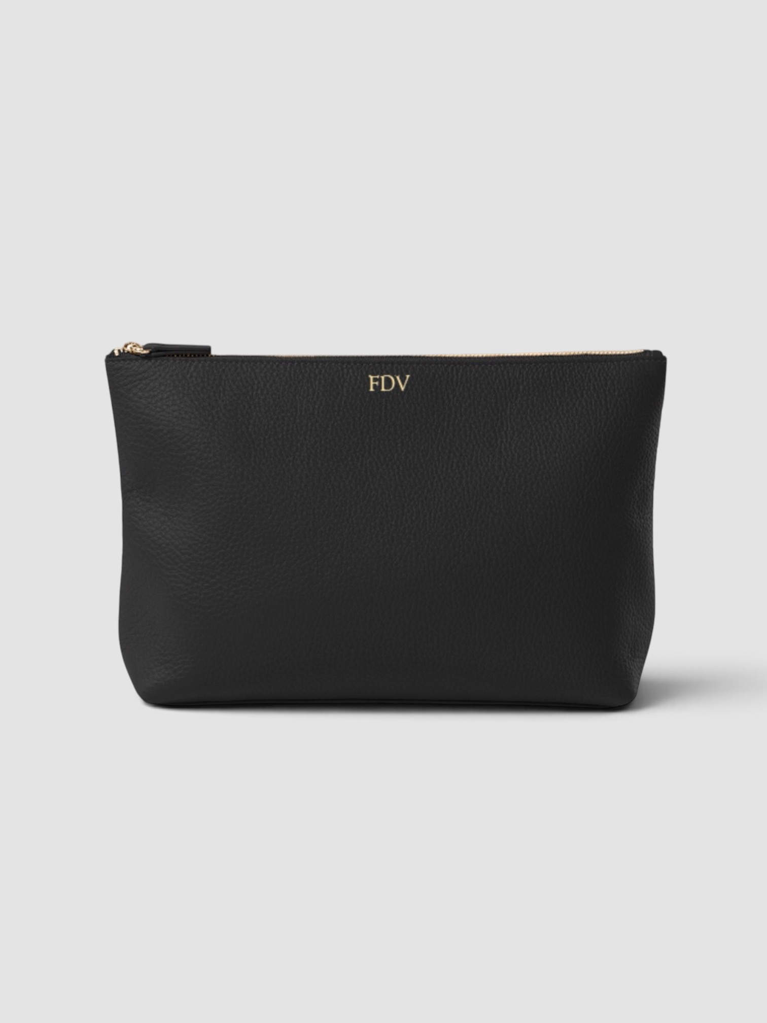 Leatherology Large Accessories Pouch in black.