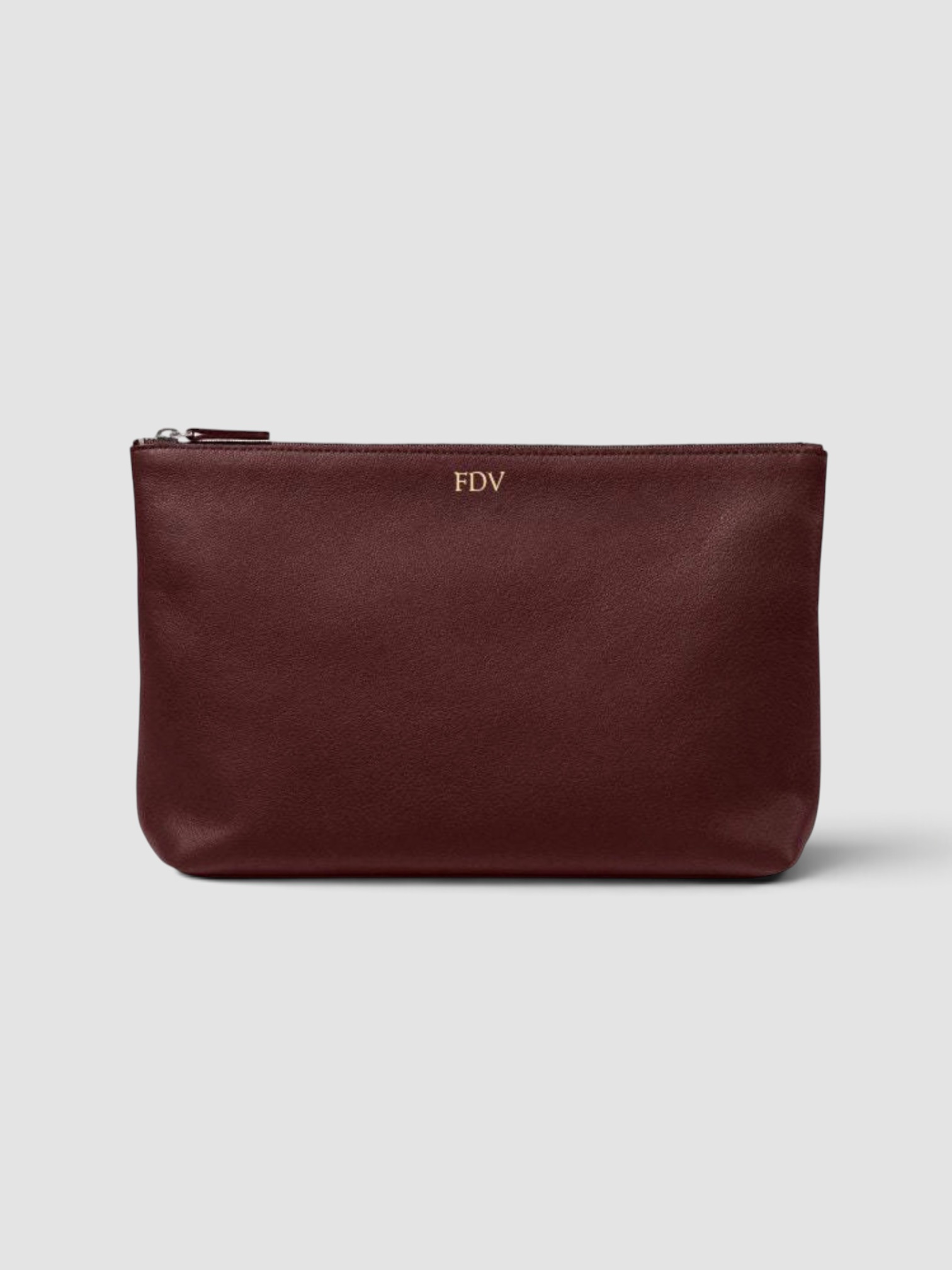 Leatherology Large Accessories Pouch in bordeaux.