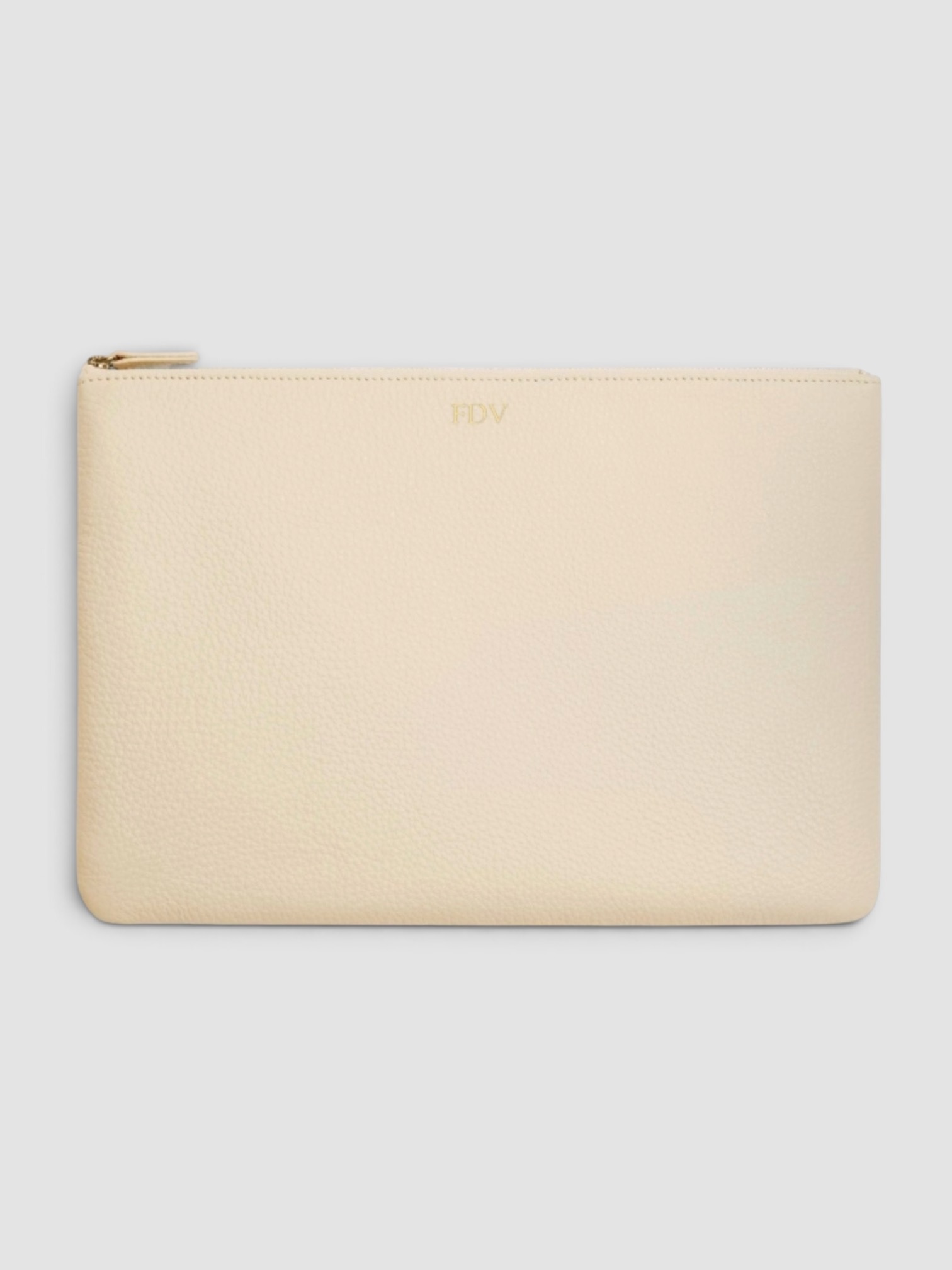 Leatherology Large Pouch in cream.