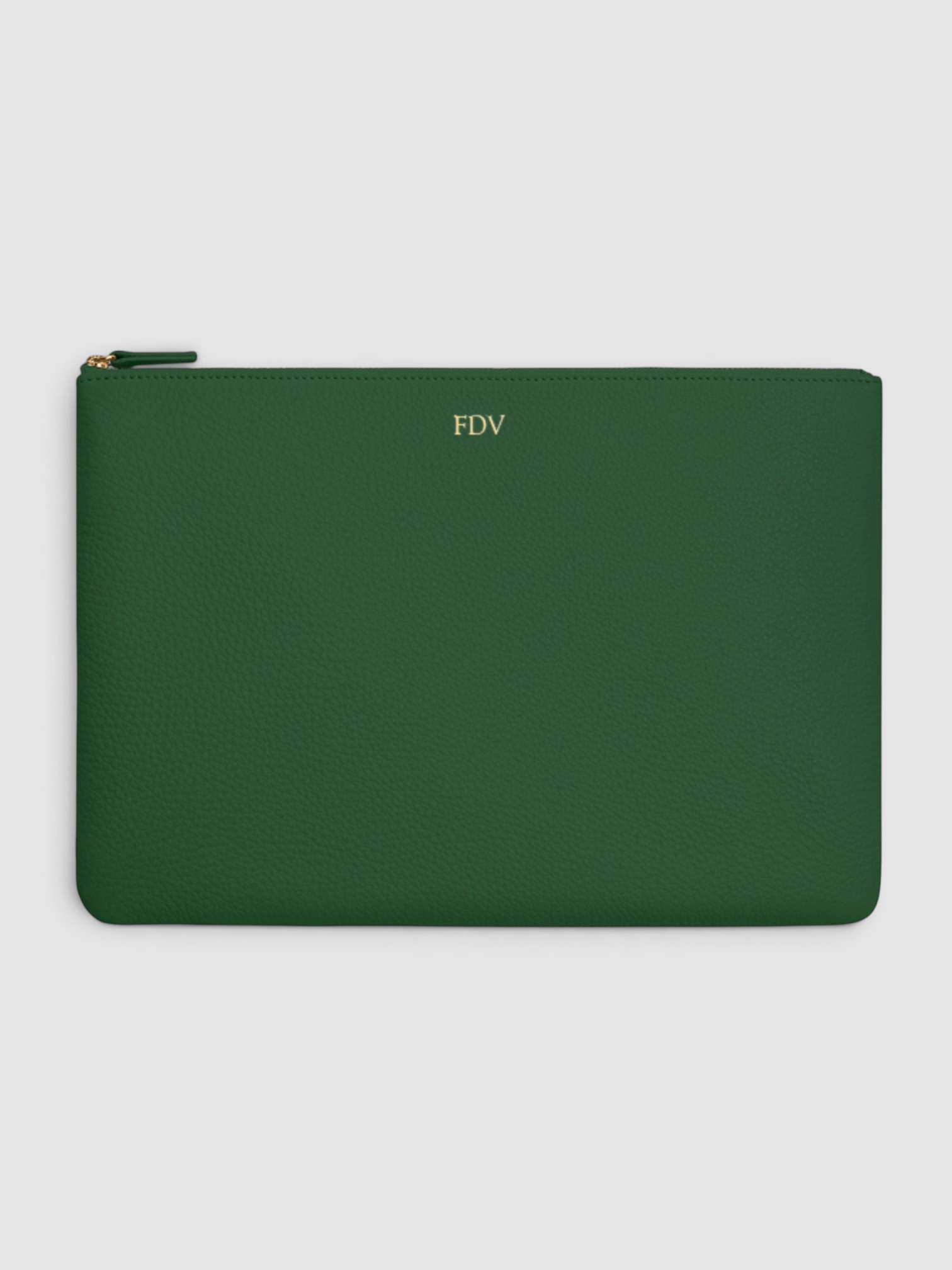 Leatherology Large Pouch in green.