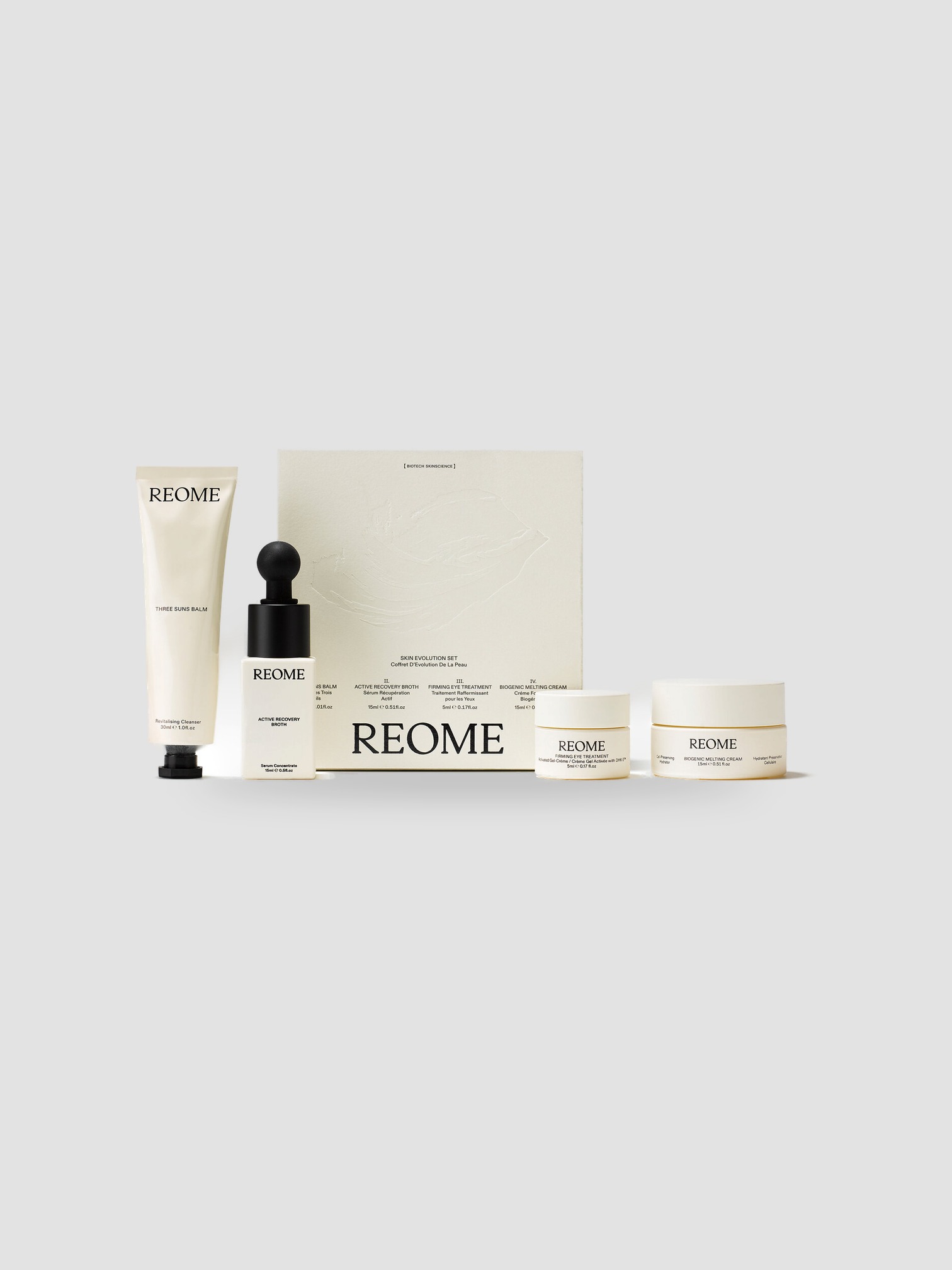 Reome Skin Evolution Set in colorless.