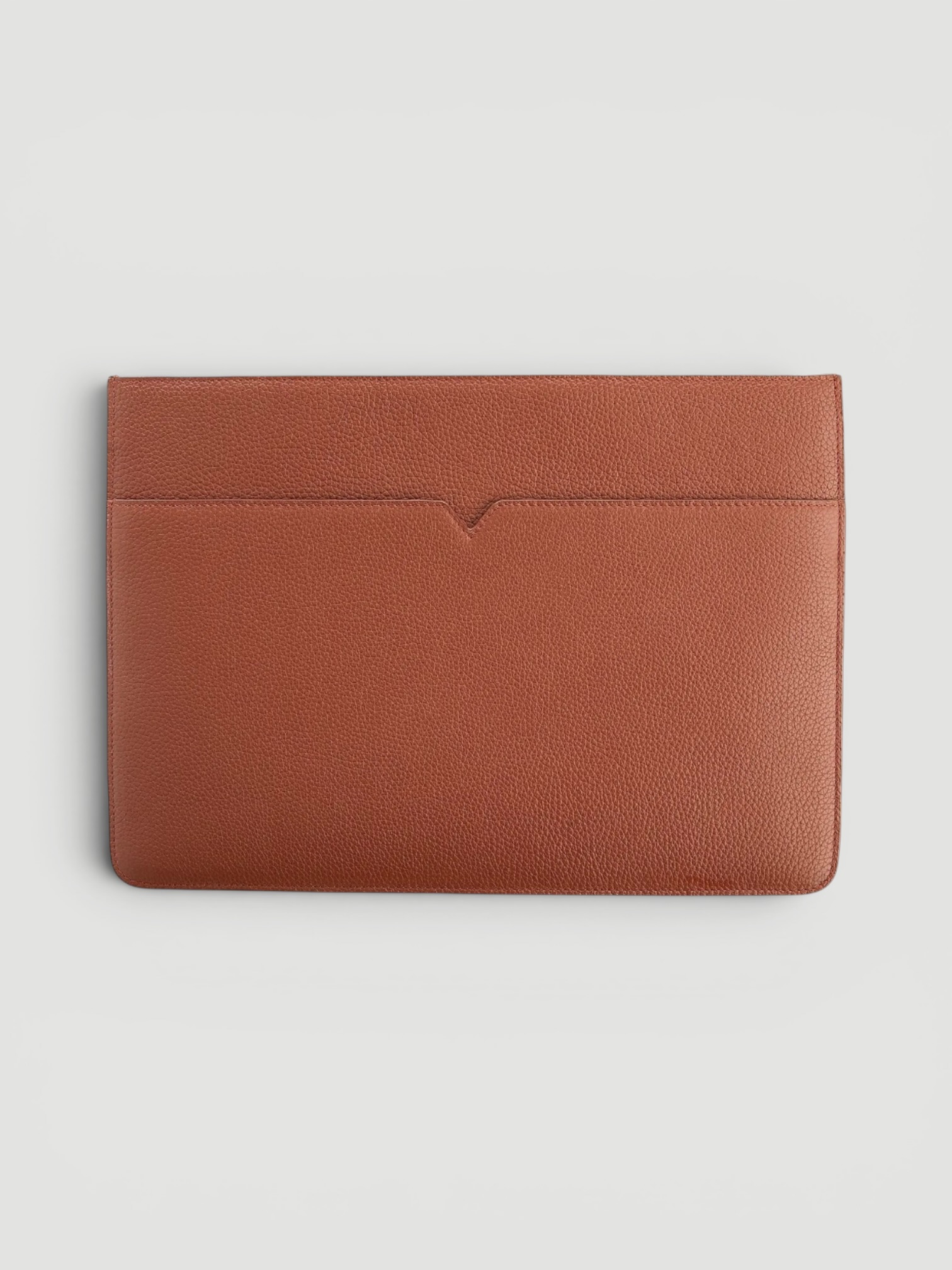 Royce New York Leather Laptop Sleeve 13" in brown.