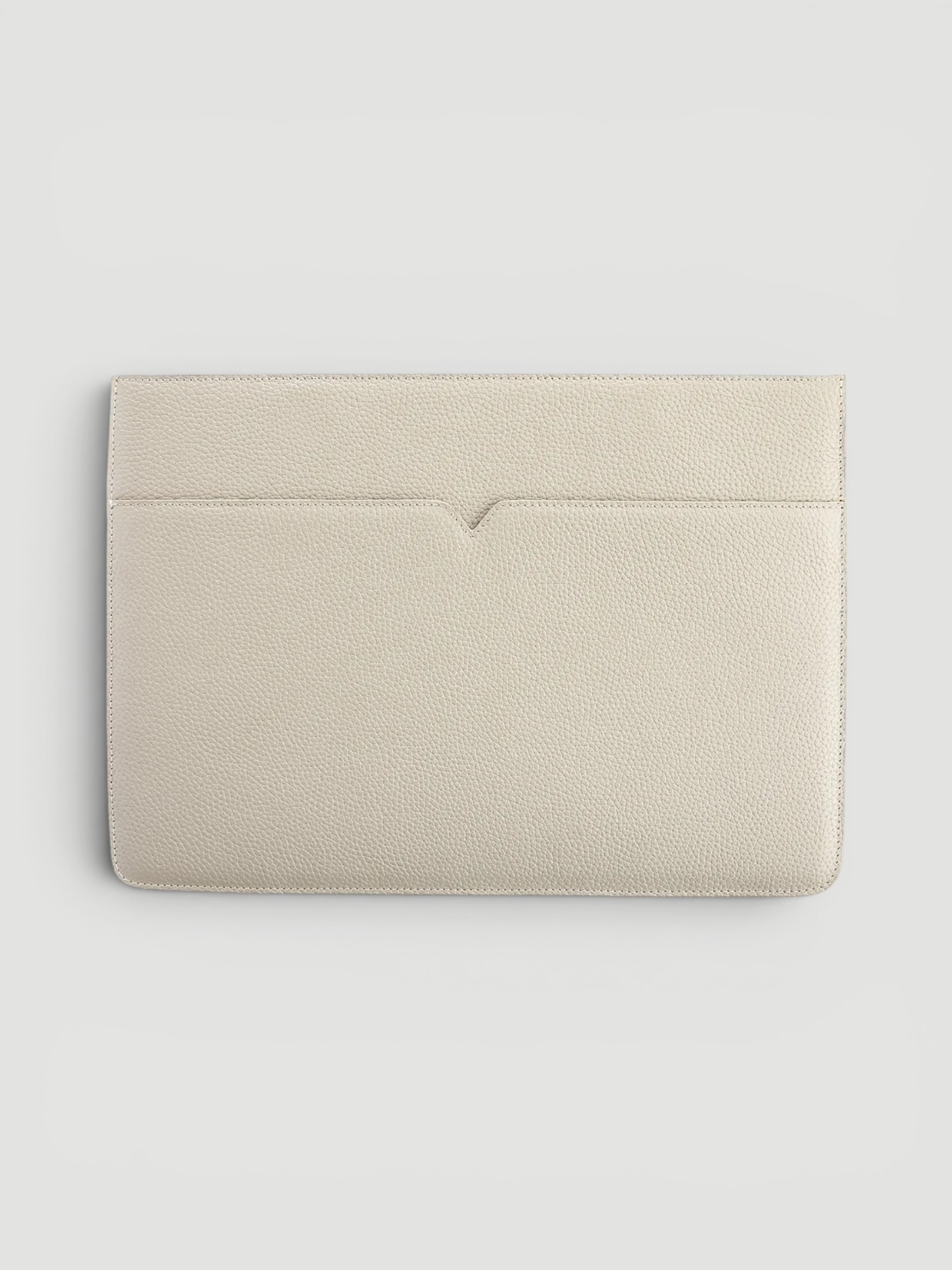 Royce New York Leather Laptop Sleeve 13" in white.