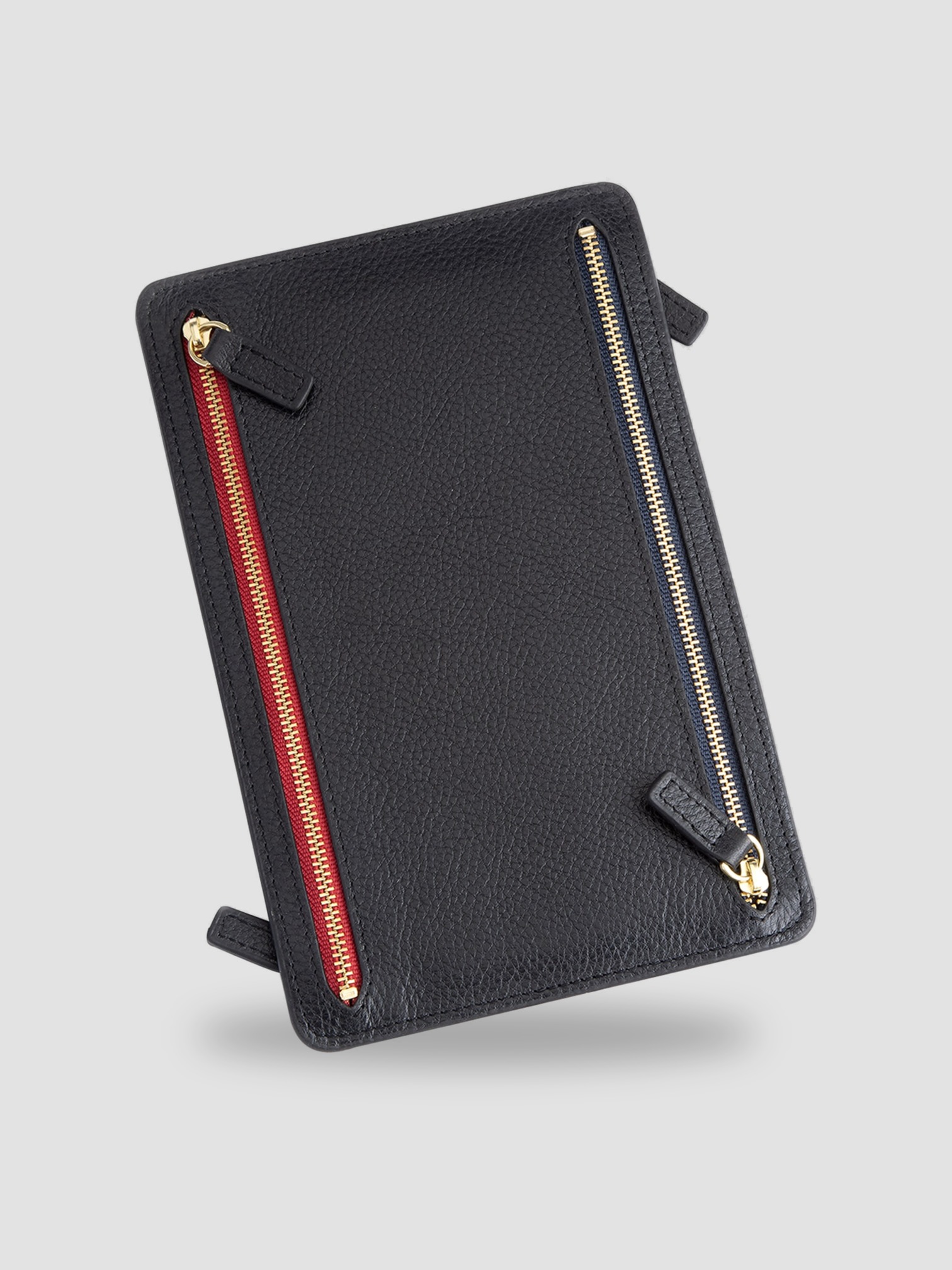 Royce New York RFID Blocking Four Zip Travel Organizer in black.