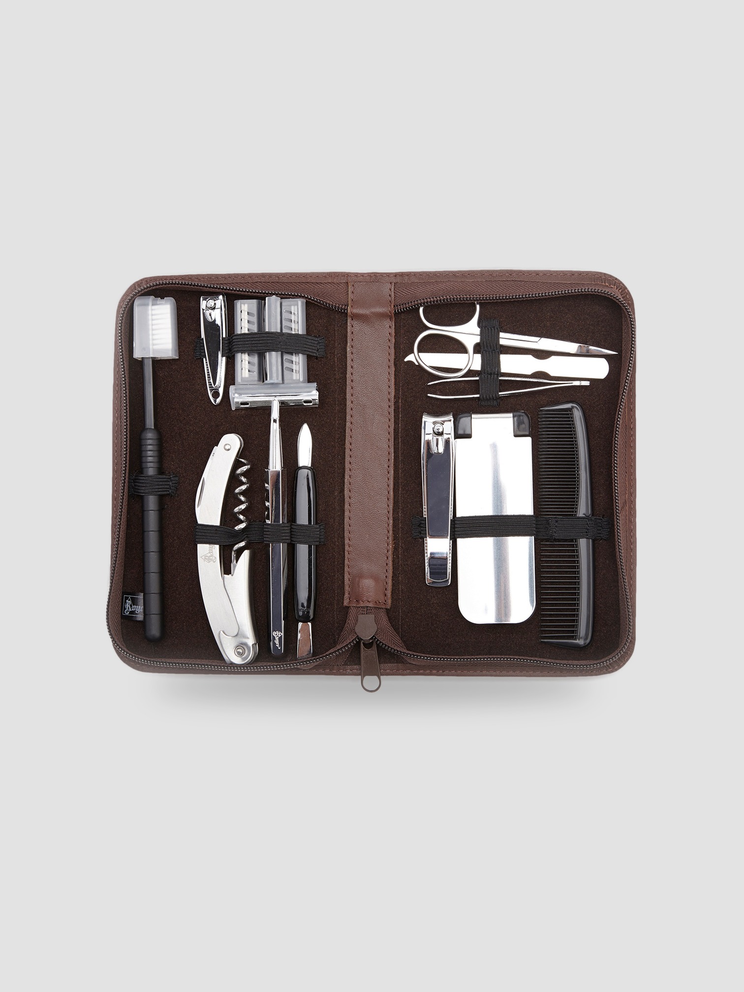 Royce New York Travel Grooming Necessities Kit in red.