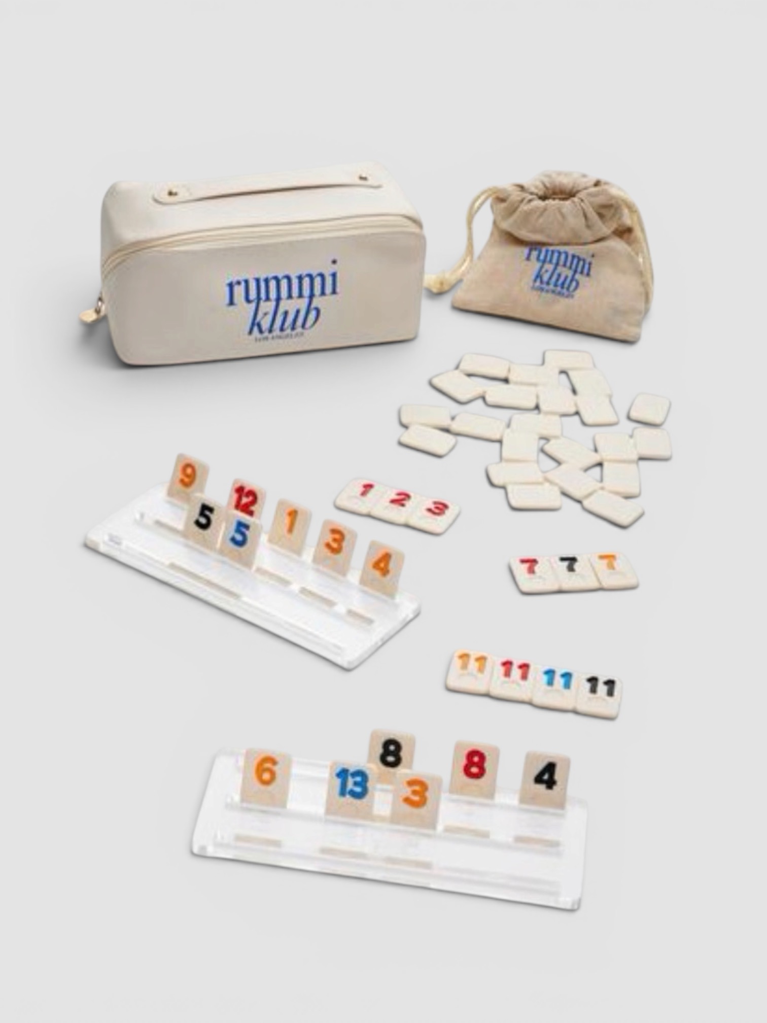 RummiKlub LA Rummi Vanity Game Set in blue.