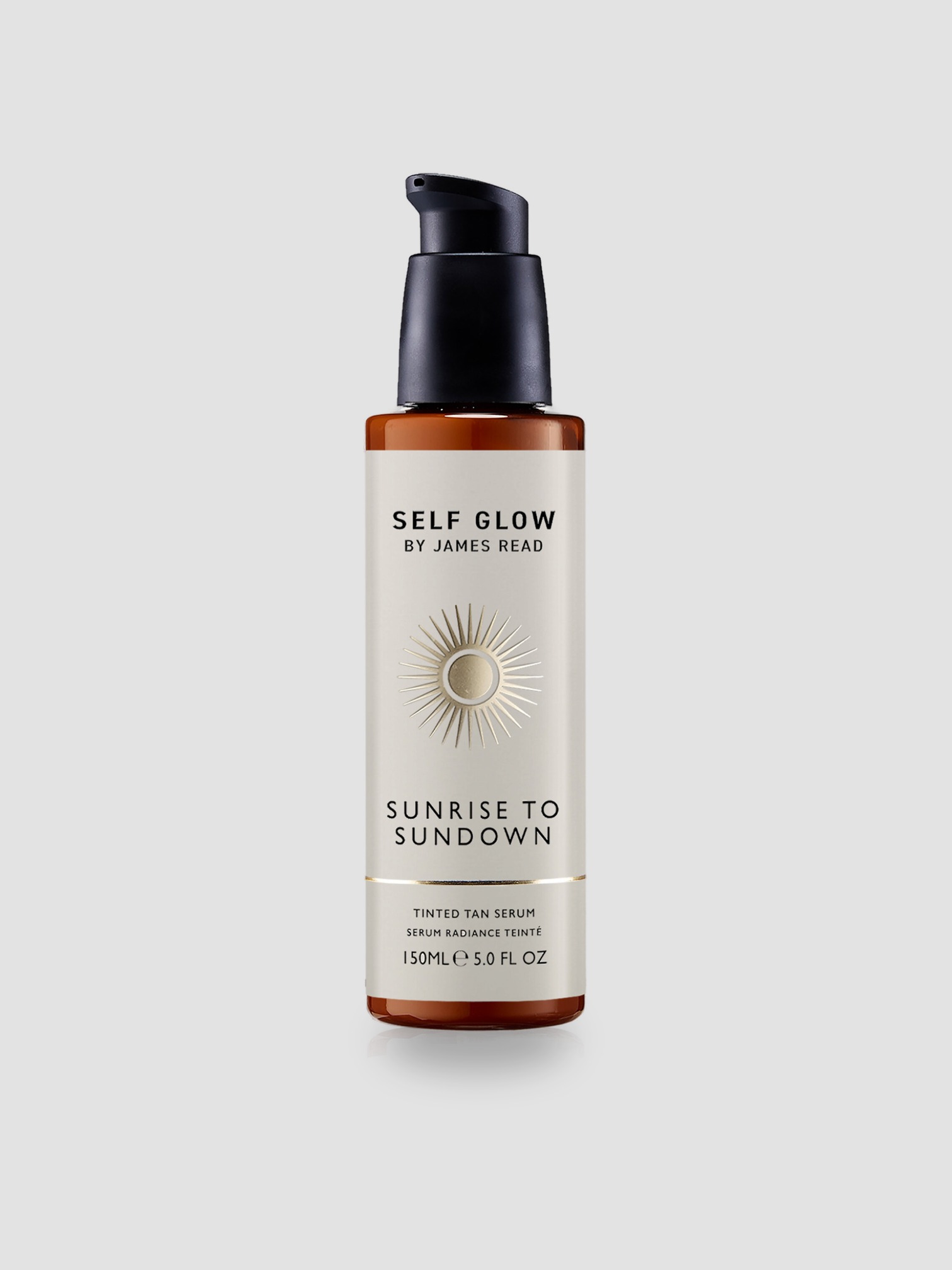 Self Glow by James Read Sunrise to Sundown Tinted Tan Serum in brown.