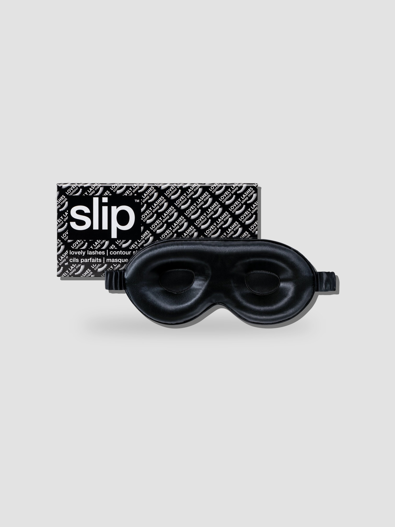 Slip Pure Silk Contour Sleep Mask in black.