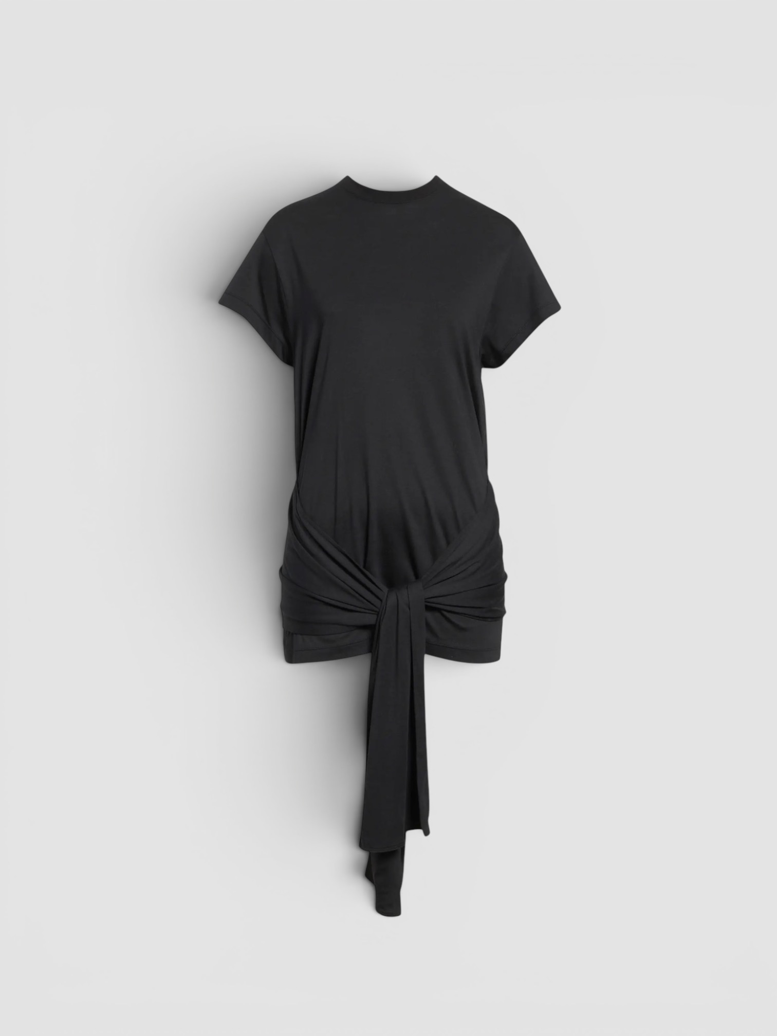 Totême Tie-Waist Jersey Top in black. Styled by Sharon Lombardo for FDV Concierge.